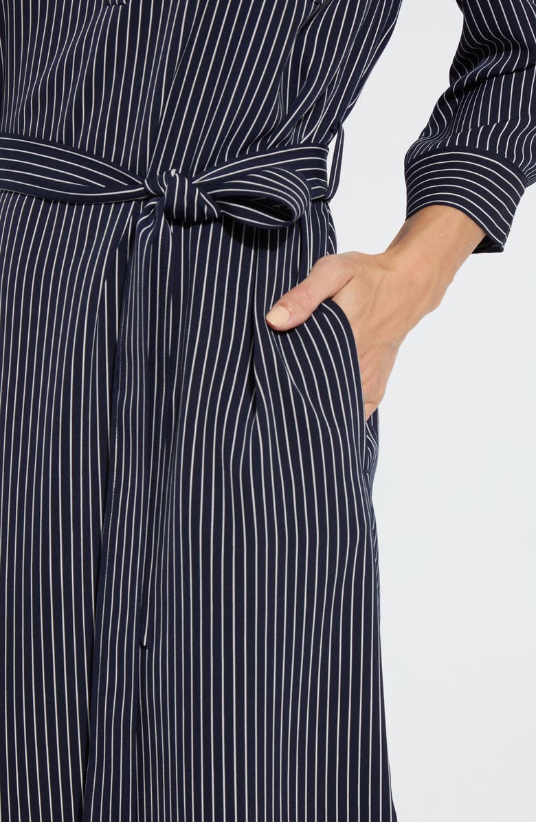 Lysse Stripe Popover Shirtdress, Alternate, color, Marine Pinstripe