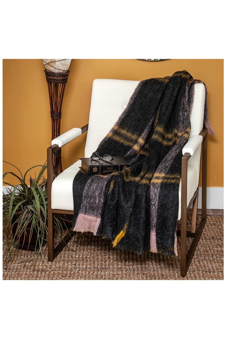 Plaid Throw Blanket, Alternate, color, BLACK MULTI