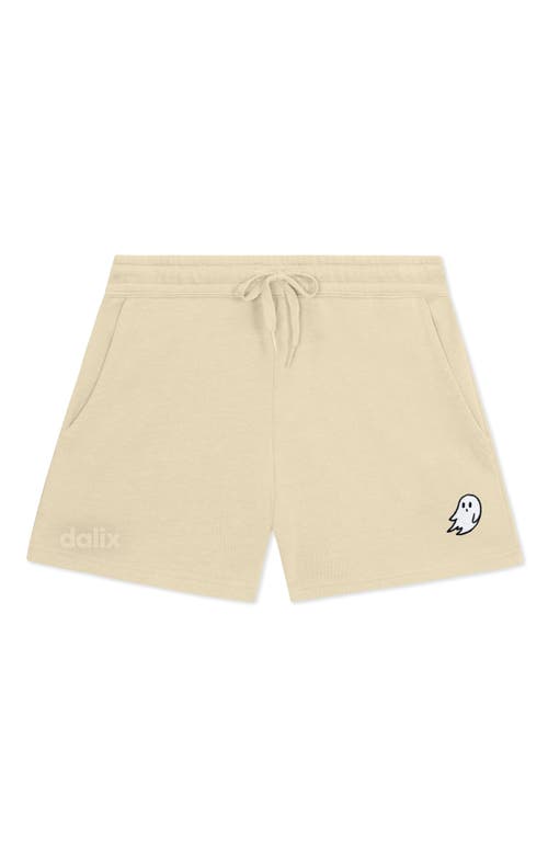 Dalix Womens Ghost Midweight Washed Fleece Shorts In Brown