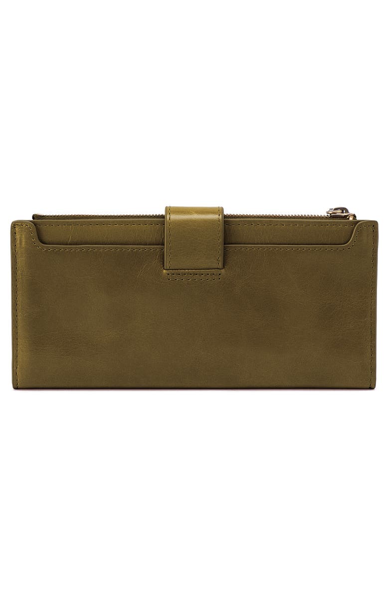 HOBO Dunn Leather Continental Wallet, Alternate, color, Olive Veil