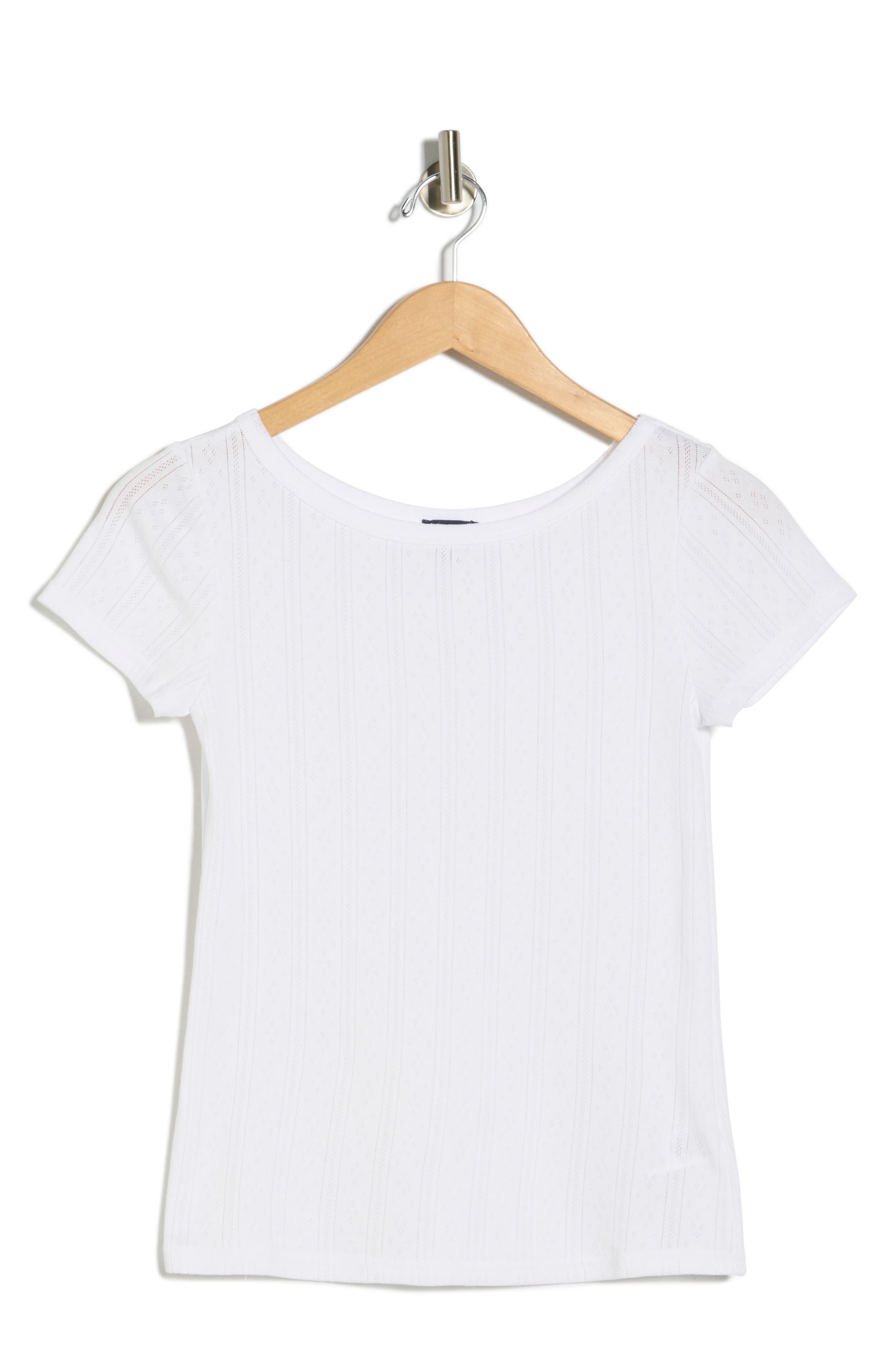 Splendid Boat Neck Pointelle T-Shirt