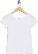 Splendid Boat Neck Pointelle T-Shirt