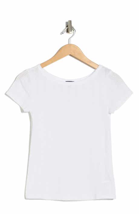 Splendid Boat Neck Pointelle T-Shirt