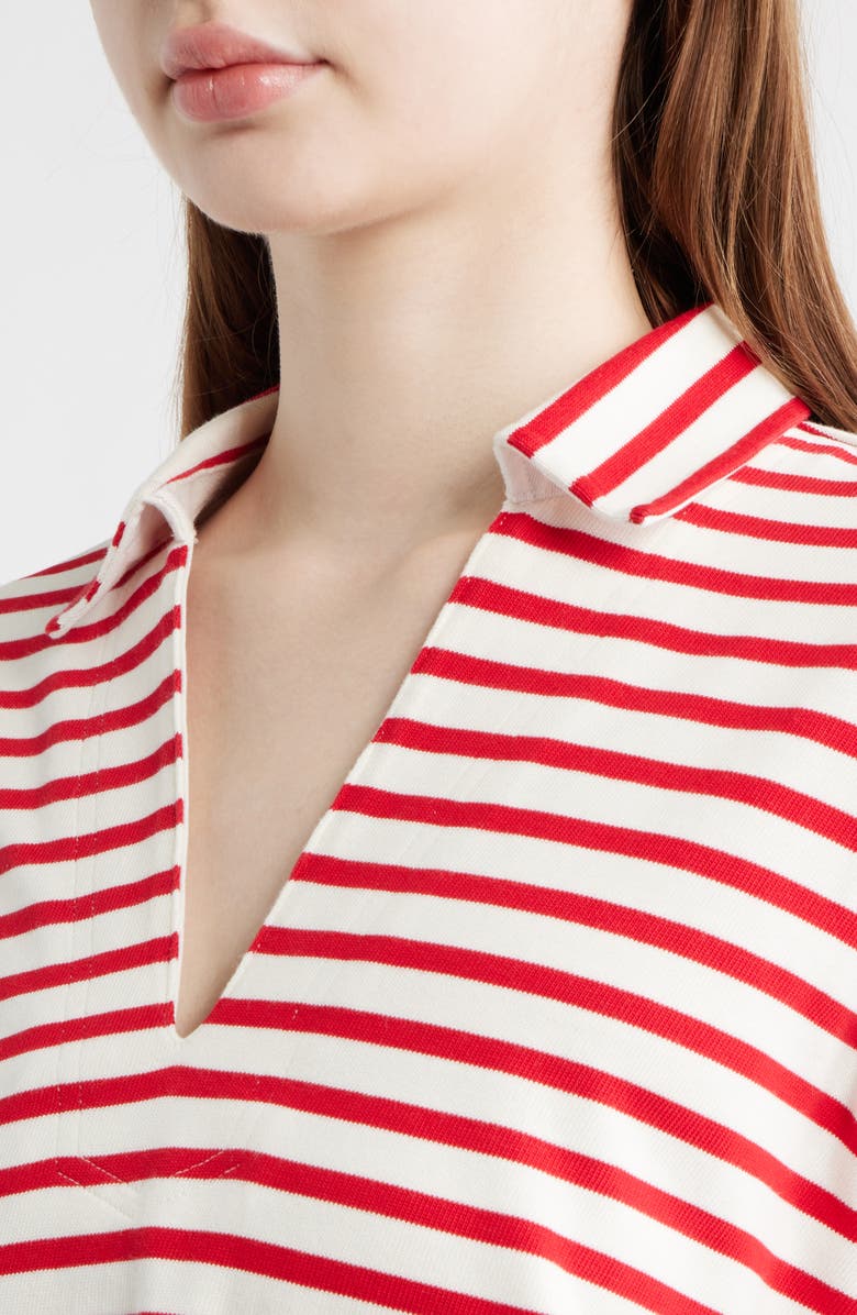 Polo Ralph Lauren Mariner Stripe Jersey Top, Alternate, color, Red/ Deckwash White