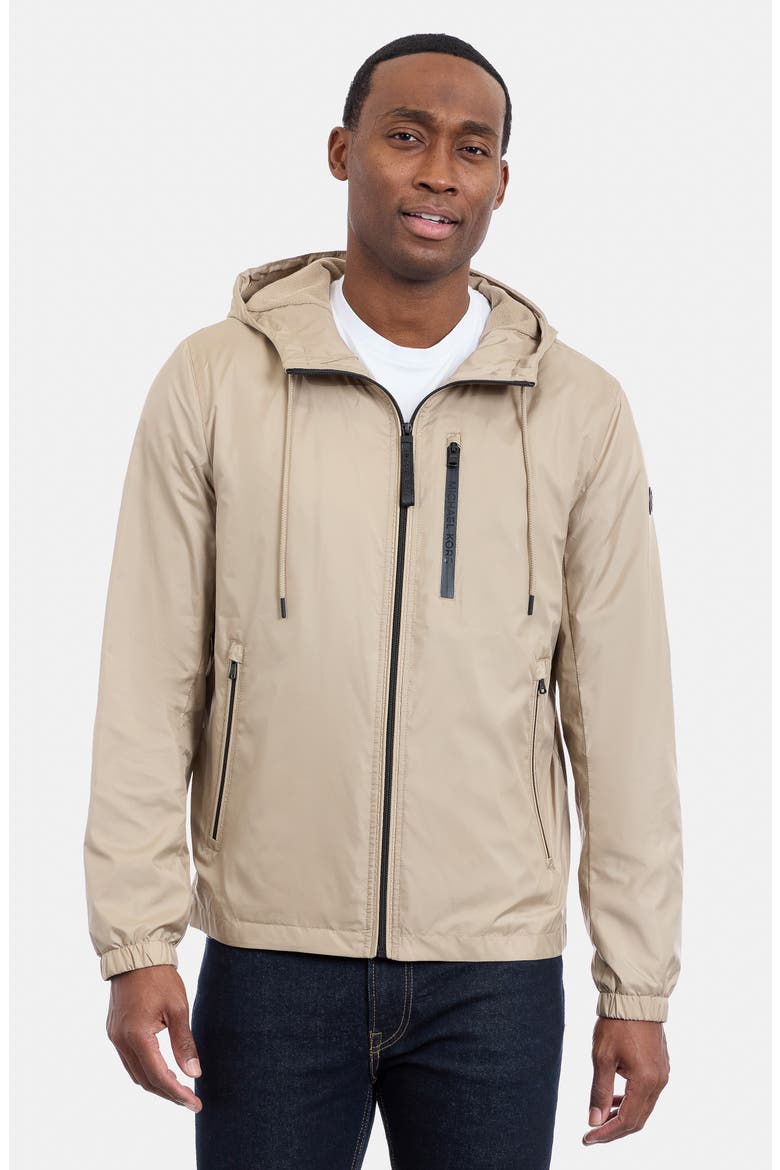 Hooded Windbreaker Jacket, Alternate, color, SAND