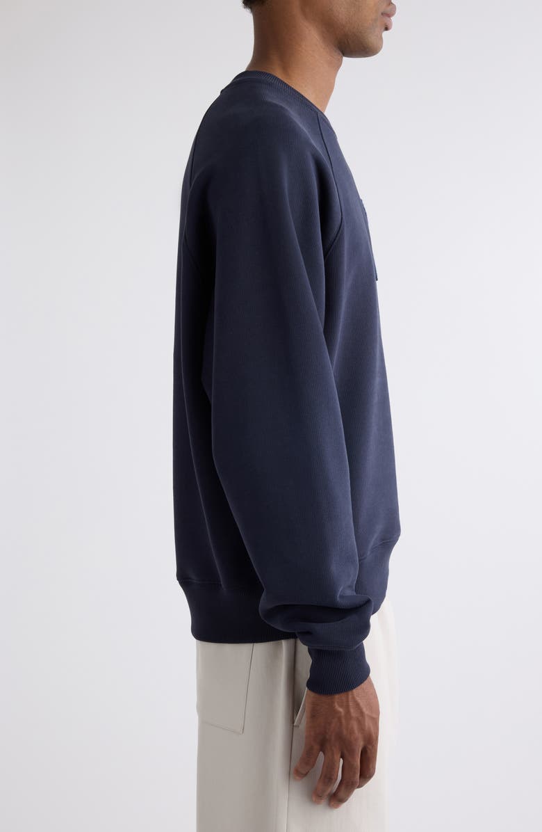 AMI PARIS Ami de Coeur Monogram Patch Sweatshirt, Alternate, color, 