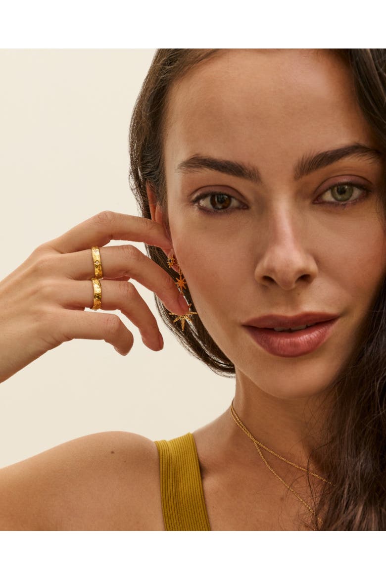 Star Drop Earrings, Alternate, color, Gold