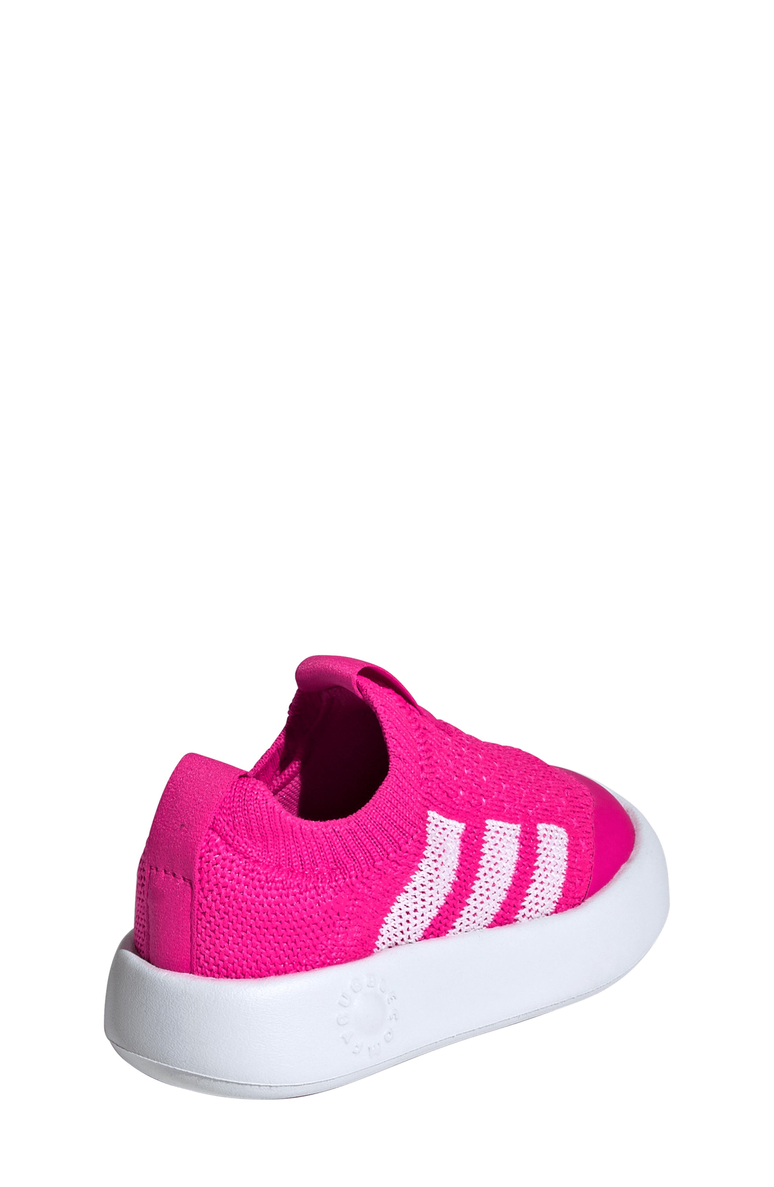 adidas Kids' Bubblecomfy Knit Slip-On Sneaker, Alternate, color, Shopnk/Ftw