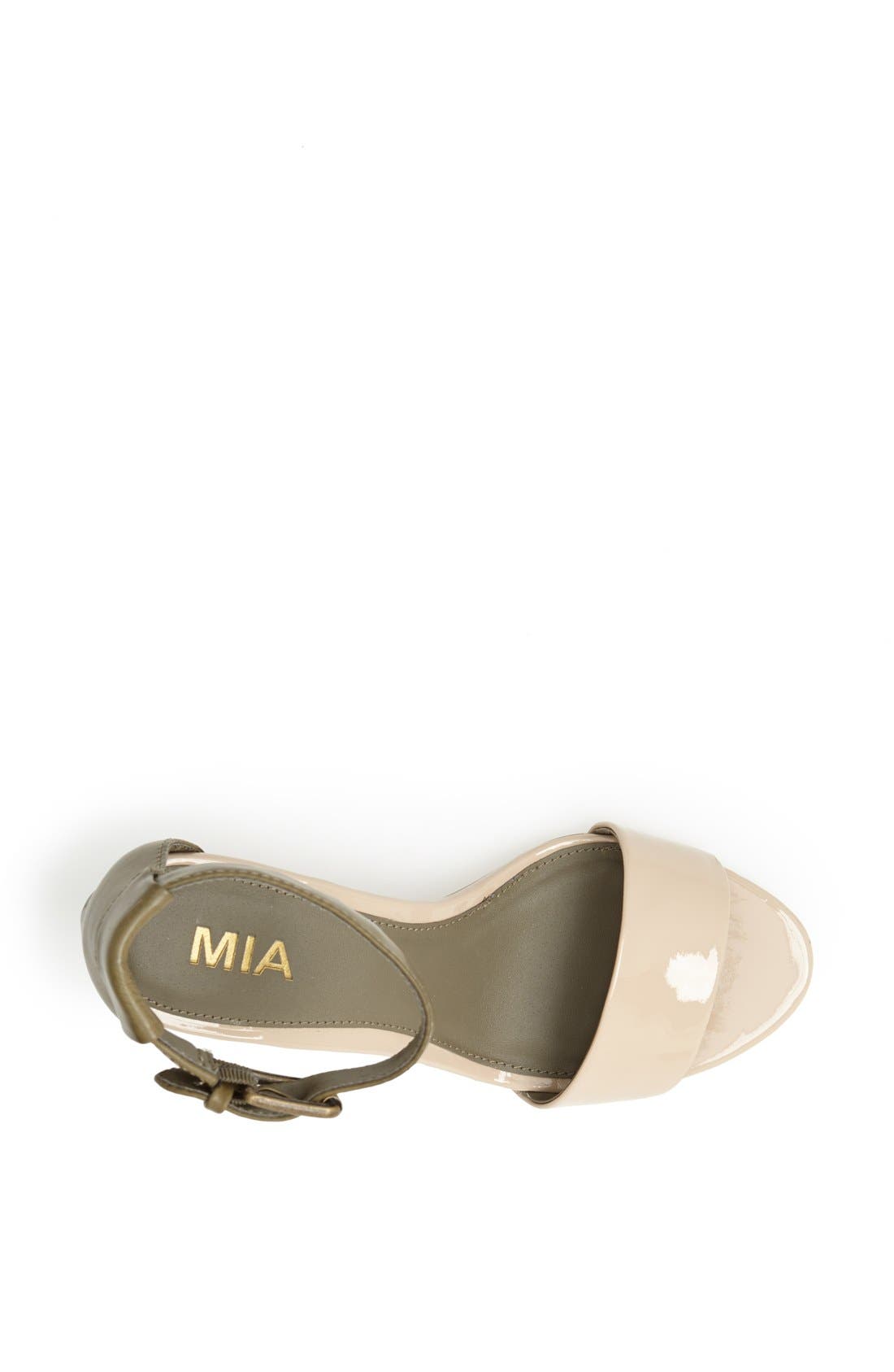 'Fiona' Colorblock Wedge Sandal, Alternate, color, NUDE