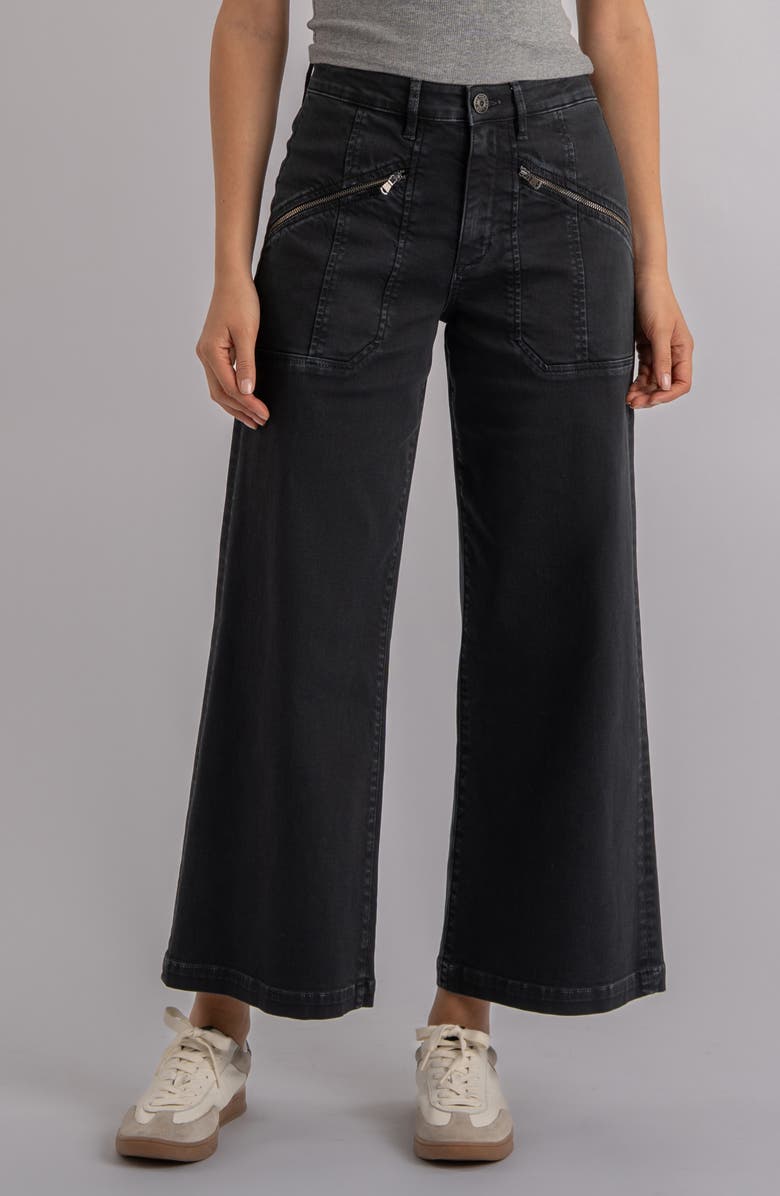 KUT from the Kloth Meg Zip Pocket High Waist Ankle Wide Leg Jeans, Main, color, Gainful