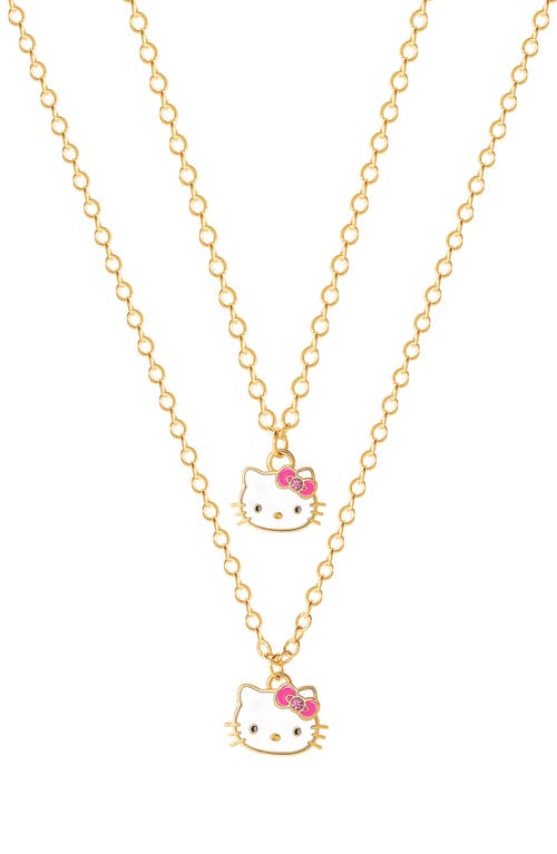 Jacmel X Hello Kitty® Mommy & Me Necklaces In Gold And White