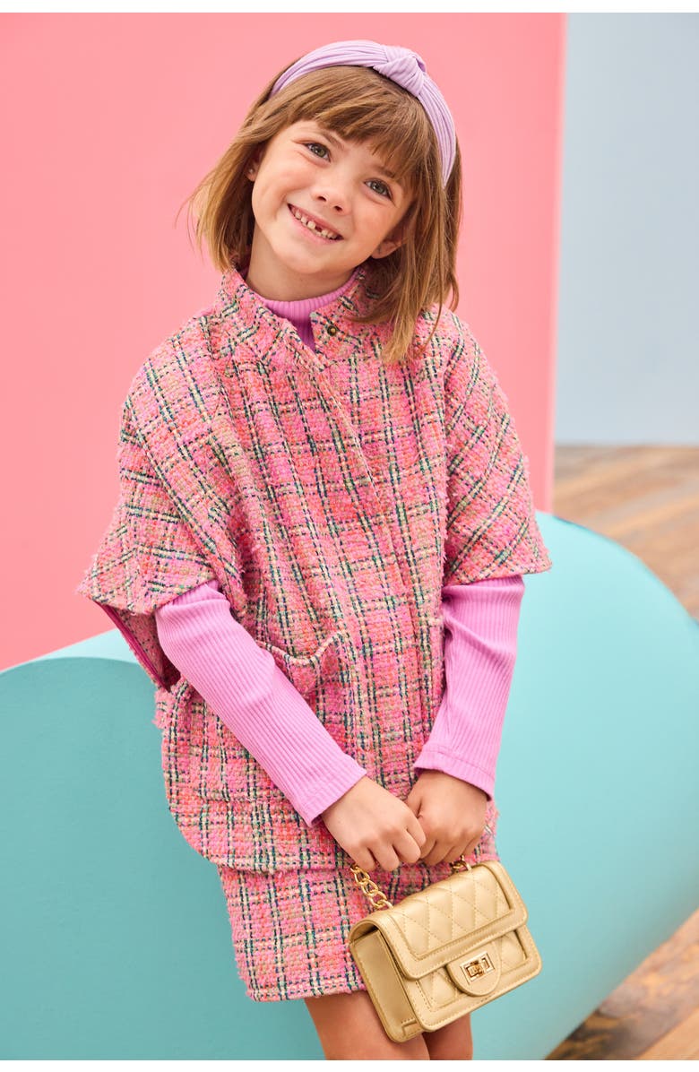 BISBY Kids' Tweed Cape, Alternate, color, Palermo Plaid