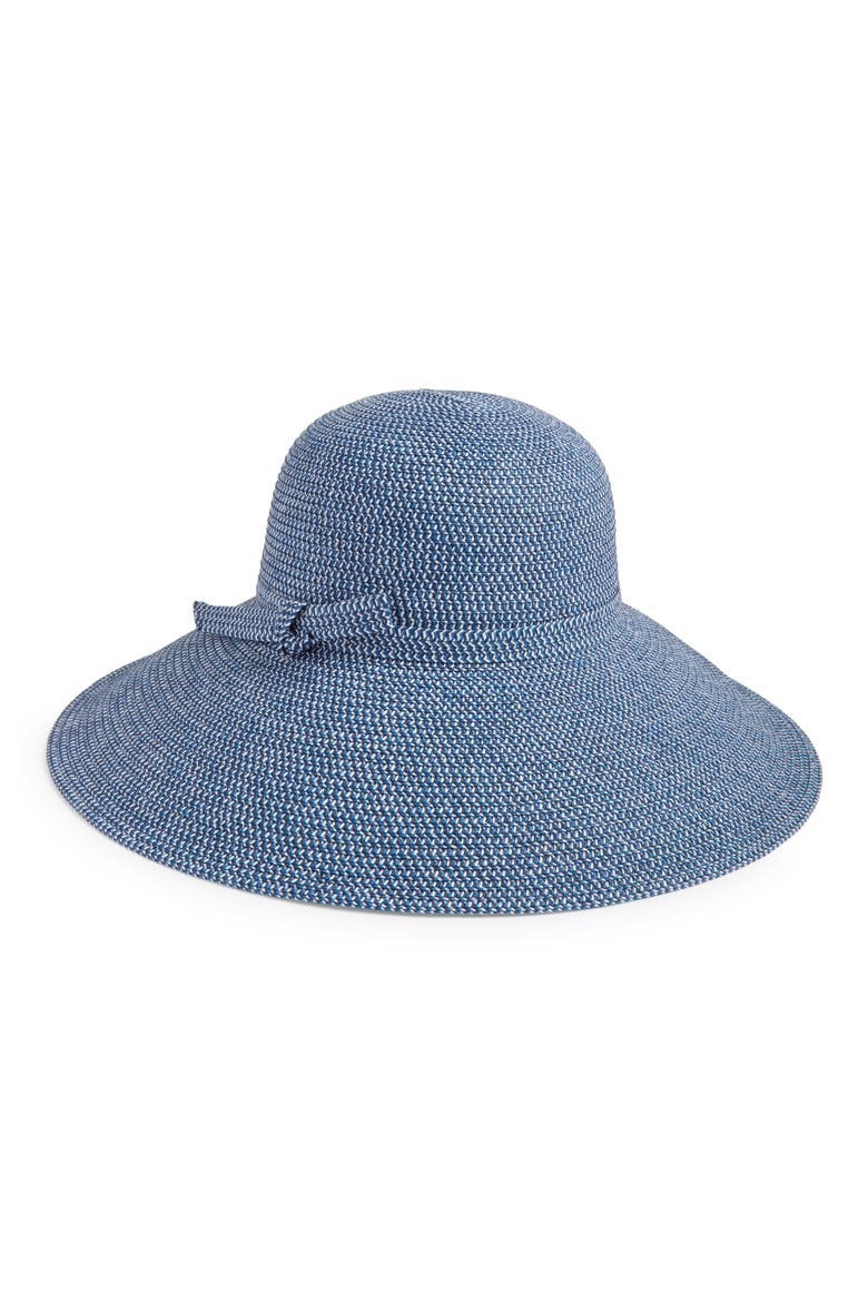 Packable Floppy Hat, Main, color, BLUE COMBO