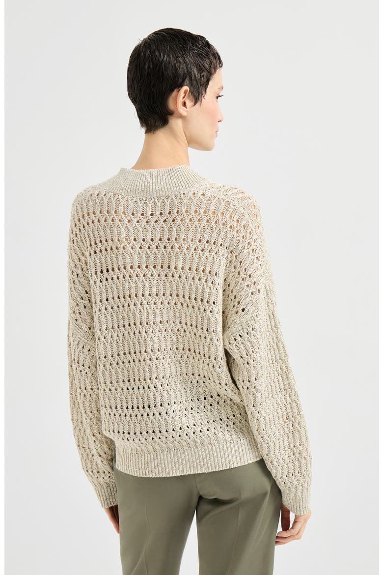 Dazzling braids cardigan, Alternate, color, Beige