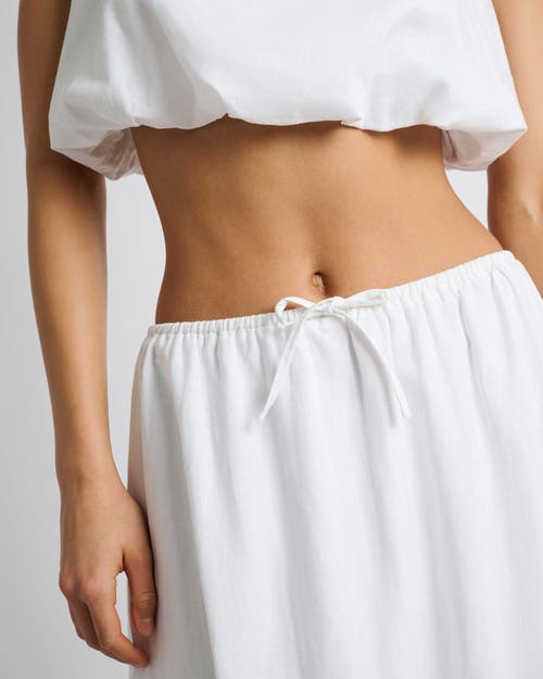Shop Onia Air Linen Bubble Maxi Skirt In White