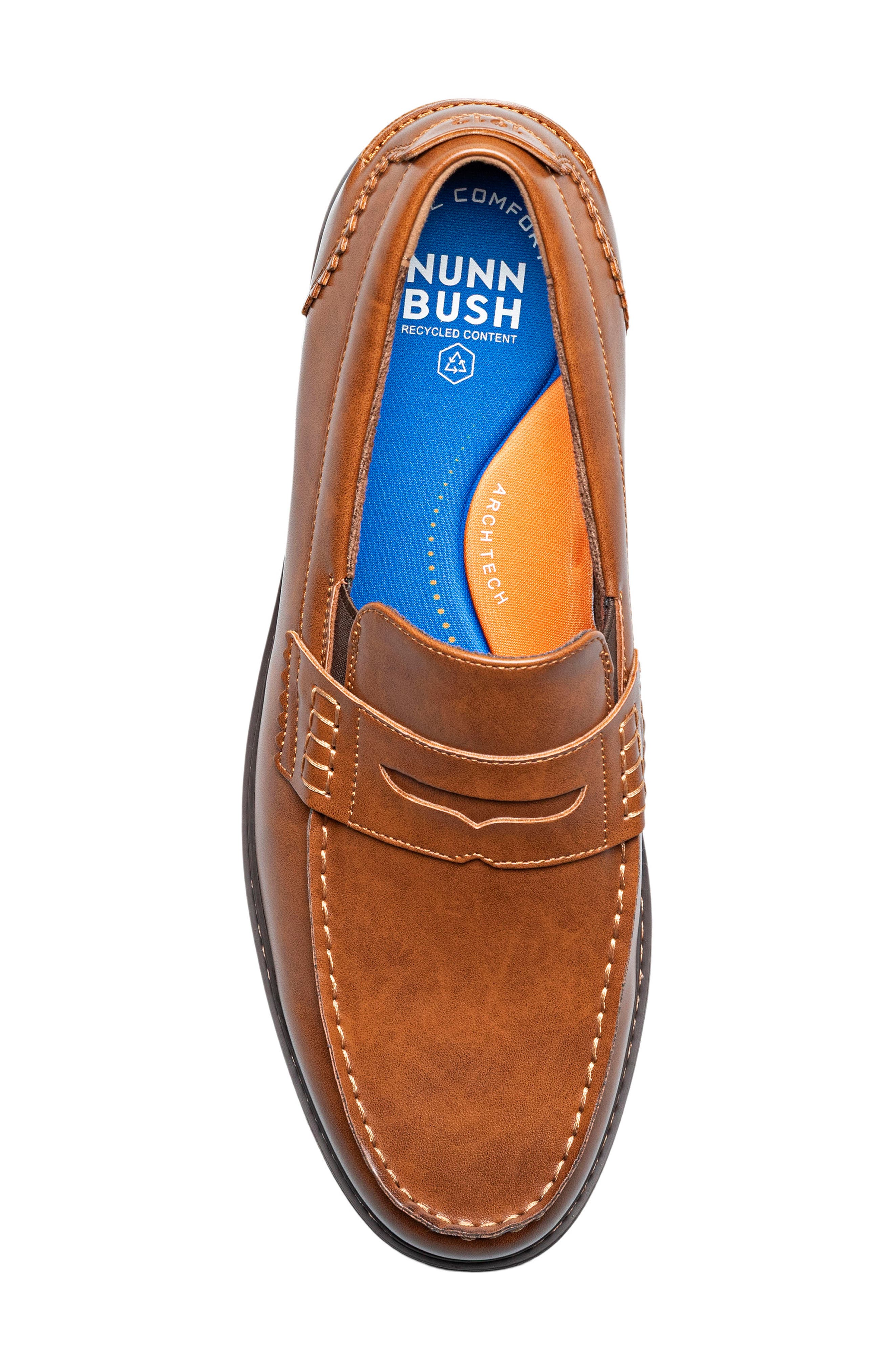 Oslo Moc Toe Penny Loafer, Alternate, color, COGNAC