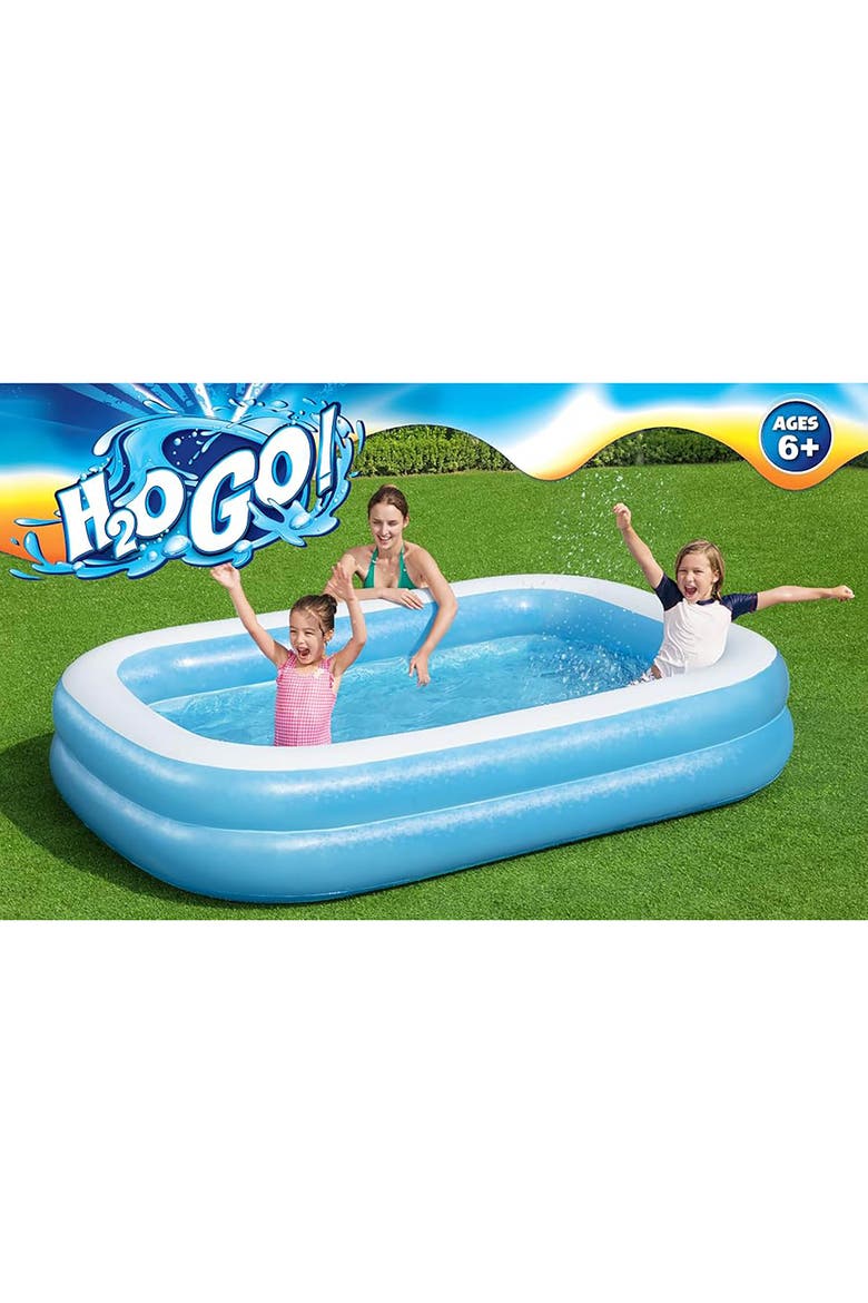 Blue Rectangular Family Pool, Alternate, color, Blue