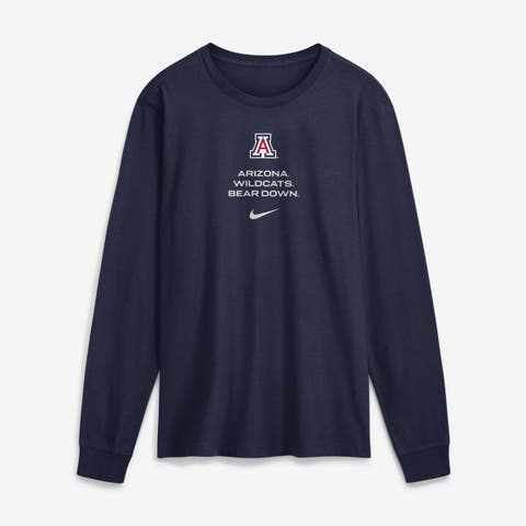 Men's Nike Navy Arizona Wildcats 2026 Sideline Dri-FIT Long Sleeve T-Shirt