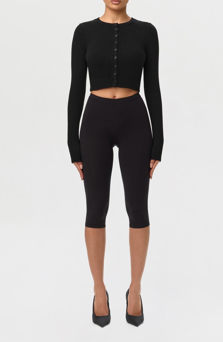 Naked Wardrobe Capri Leggings, Alternate, color, Black