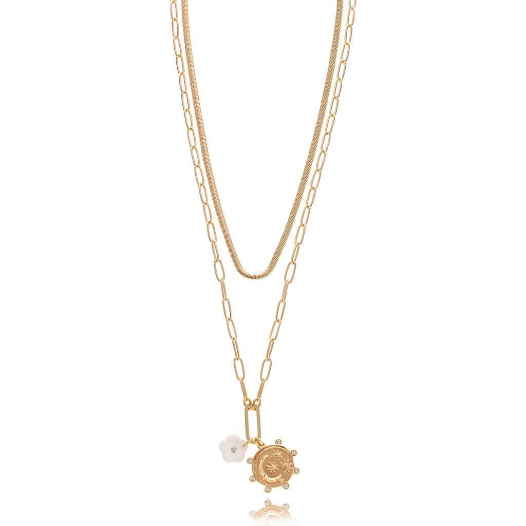 Ettika Celestial Layered Chain Pendant Necklace