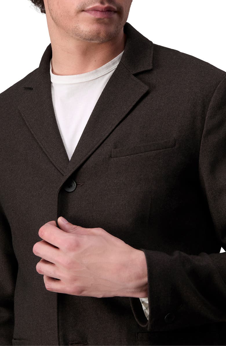 rag & bone Achilles Flannel Blazer, Alternate, color, Brown