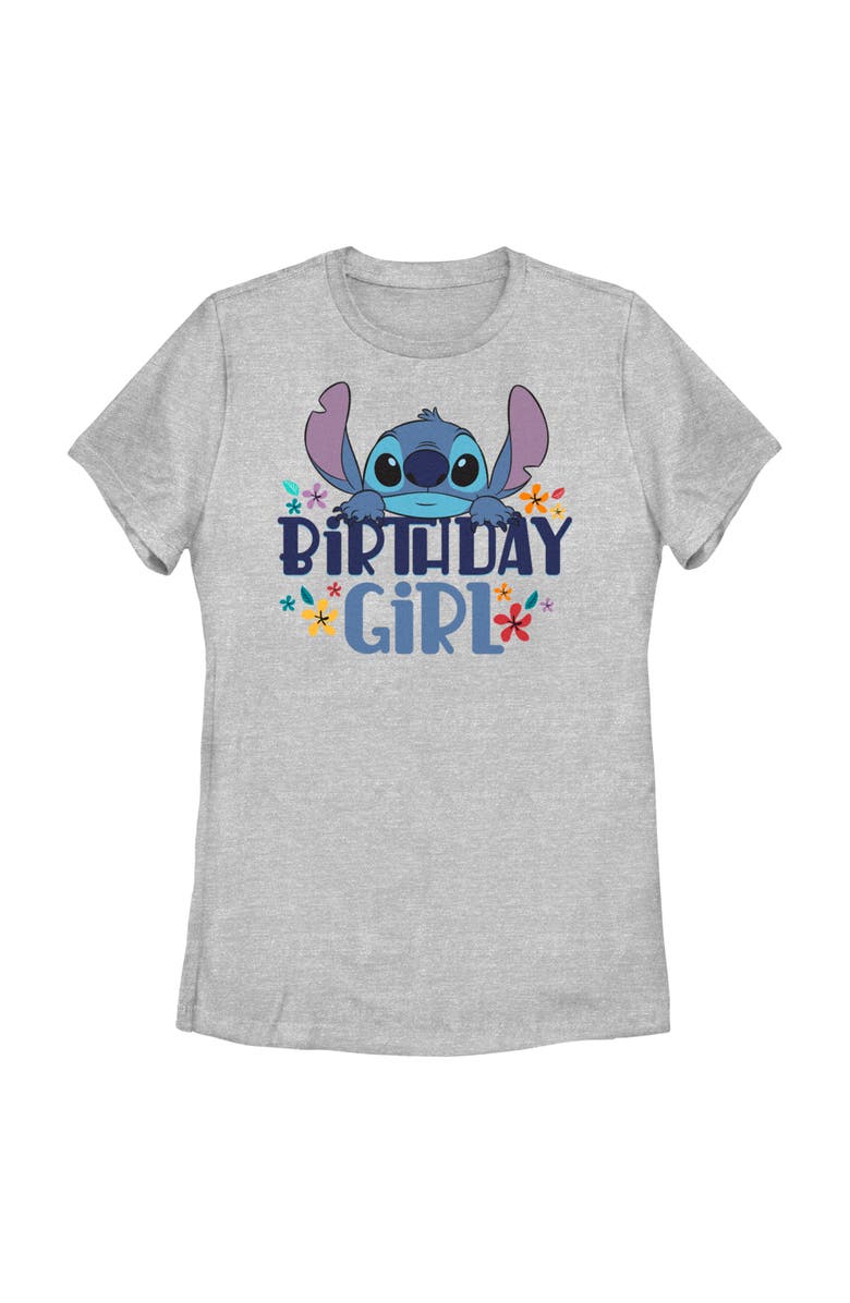Lilo & Stitch Women's Lilo & Stitch Birthday Girl Stitch  Graphic T-Shirt, Main, color, Athletic Heather