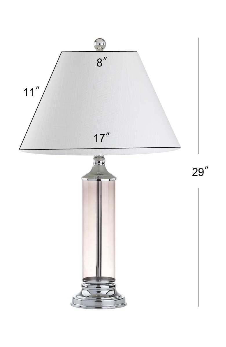 JONATHAN Y Astor 29" Glass LED Table Lamp, Alternate, color, Smoked Gray