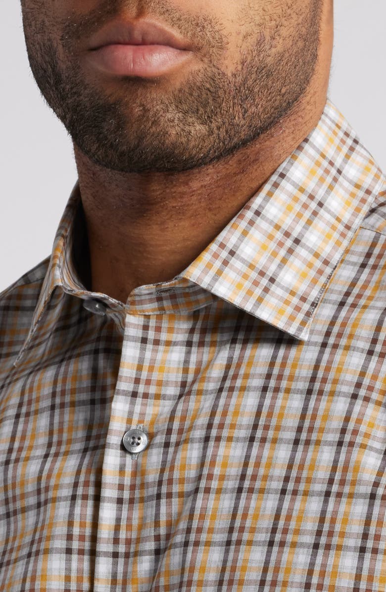 Scott Barber Tattersall Cotton Button-Up Shirt, Alternate, color, 