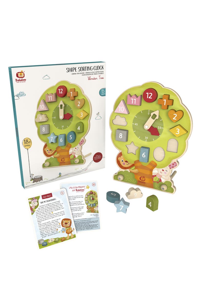 Wonder Tree Shape Sorting Clock, Alternate, color, Multi / Green