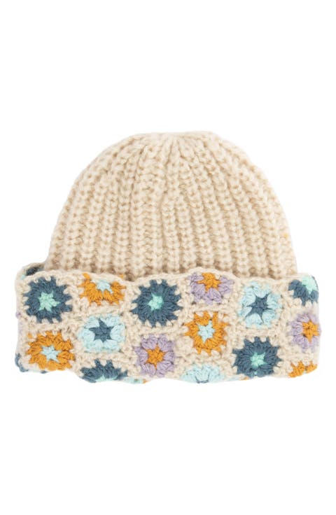 Crochet Trim Cuffed Beanie