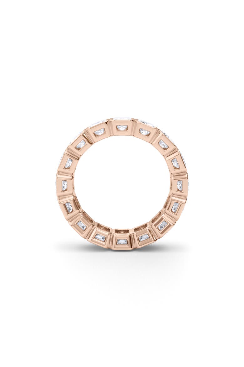 Emerald Bezel Lab Created Diamond Eternity Ring, Alternate, color, 6.60 CTW ROSE GOLD