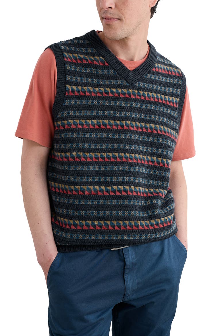 Walt Fair Isle Wool Blend Vest, Main, color, KENEDER MULTI