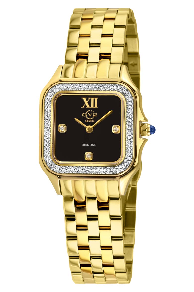 Milan Diamond Dial Bracelet Watch, 27.5mm - 0.015ct., Main, color, GOLD