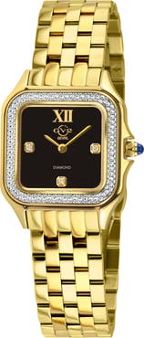 GEVRIL Milan Diamond Dial Bracelet Watch, 27.5mm - 0.015ct.