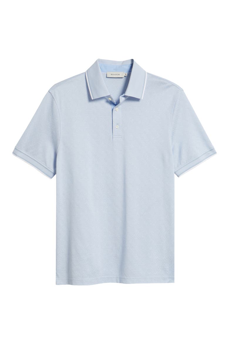 Diamond Piqué Cotton Polo, Alternate, color, ICE