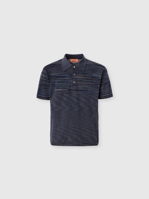 Flamed Mercerized Cotton Polo Shirt
