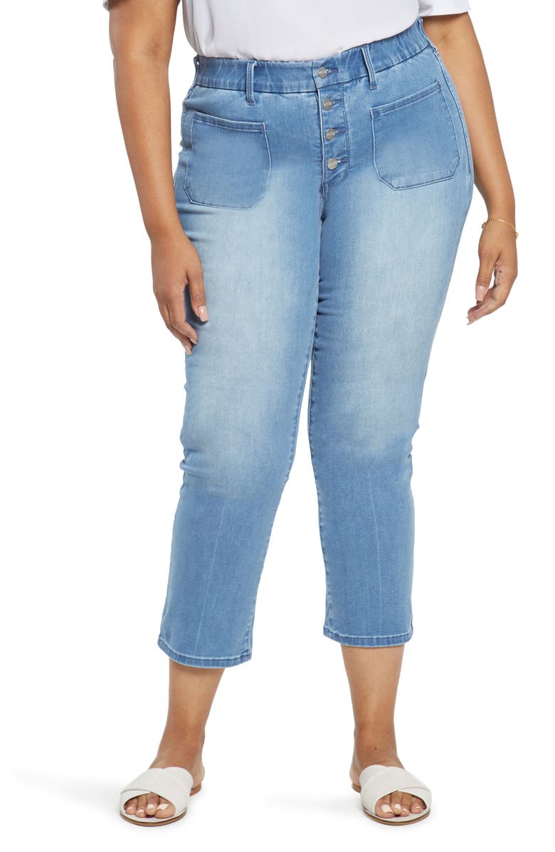 NYDJ Marilyn Infinity Waist Button Fly Crop Jeans, Main, color, Everly