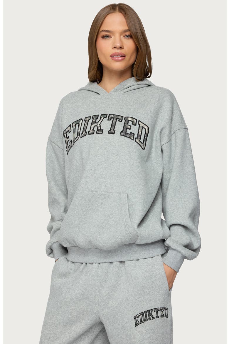 Camo Crush Oversize Hoodie, Alternate, color, DARK-GRAY-MELANGE