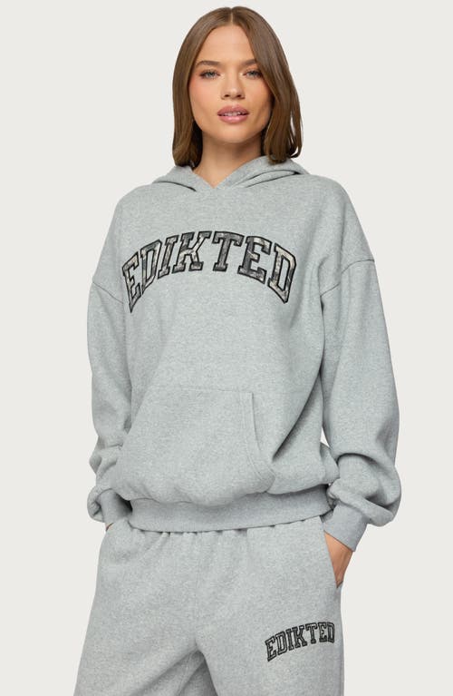 Edikted Camo Crush Oversize Hoodie In Gray