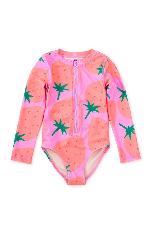 Long Sleeve One-Piece Swimsuit (Toddler, Little Kid, Big Kid)