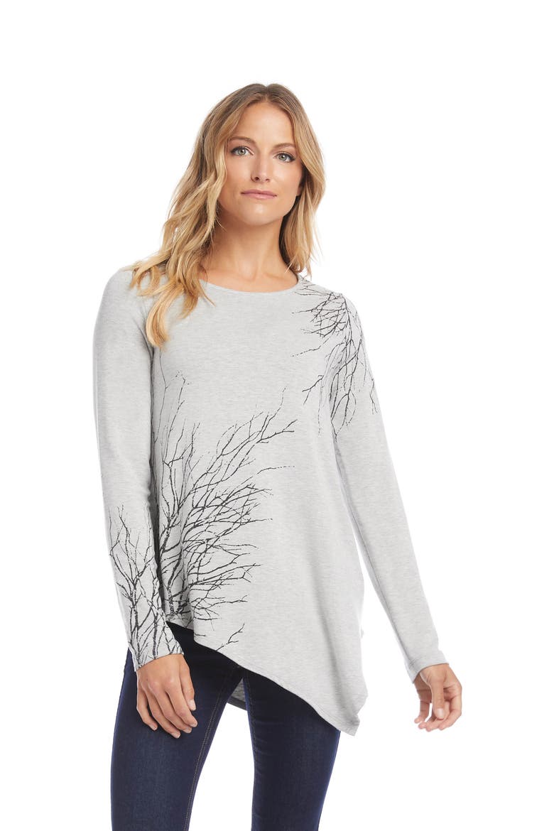 Branch Asymmetrical Hem Top, Alternate, color, GREY