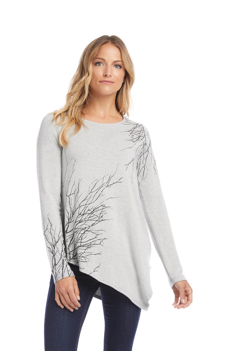 Karen Kane Branch Asymmetrical Hem Top, Alternate, color,
