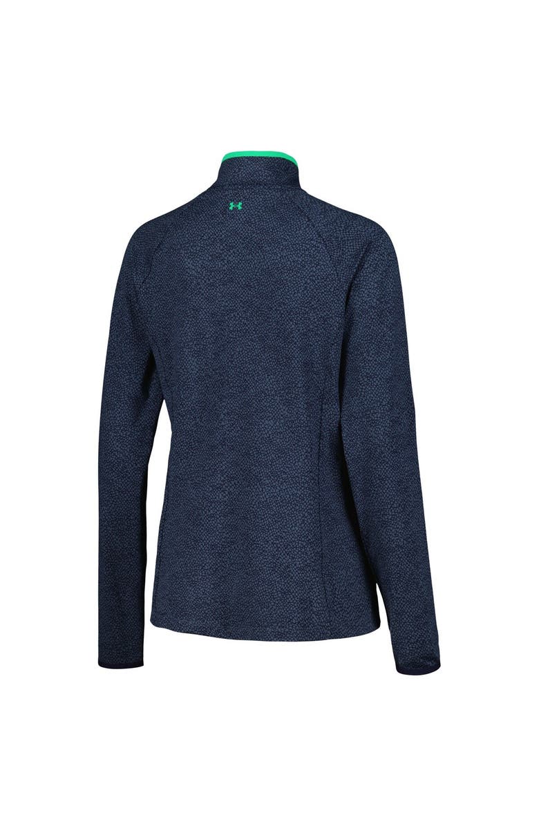 Under Armour Women's Under Armour Navy WM Phoenix Open T2 Green Shellrix Raglan Quarter-Zip Top, Alternate, color,