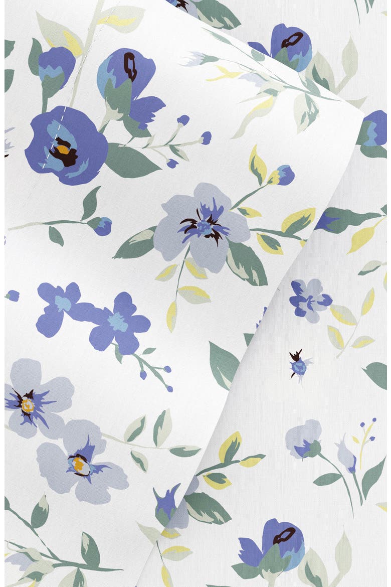 Premium Ultra Soft Blossoms Pattern 4-Piece Bed Sheets Set, Alternate, color, LIGHT BLUE
