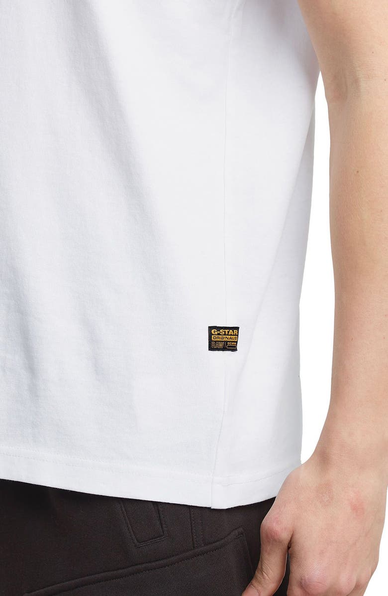 G-STAR Felt Logo Organic Cotton T-Shirt, Alternate, color, White