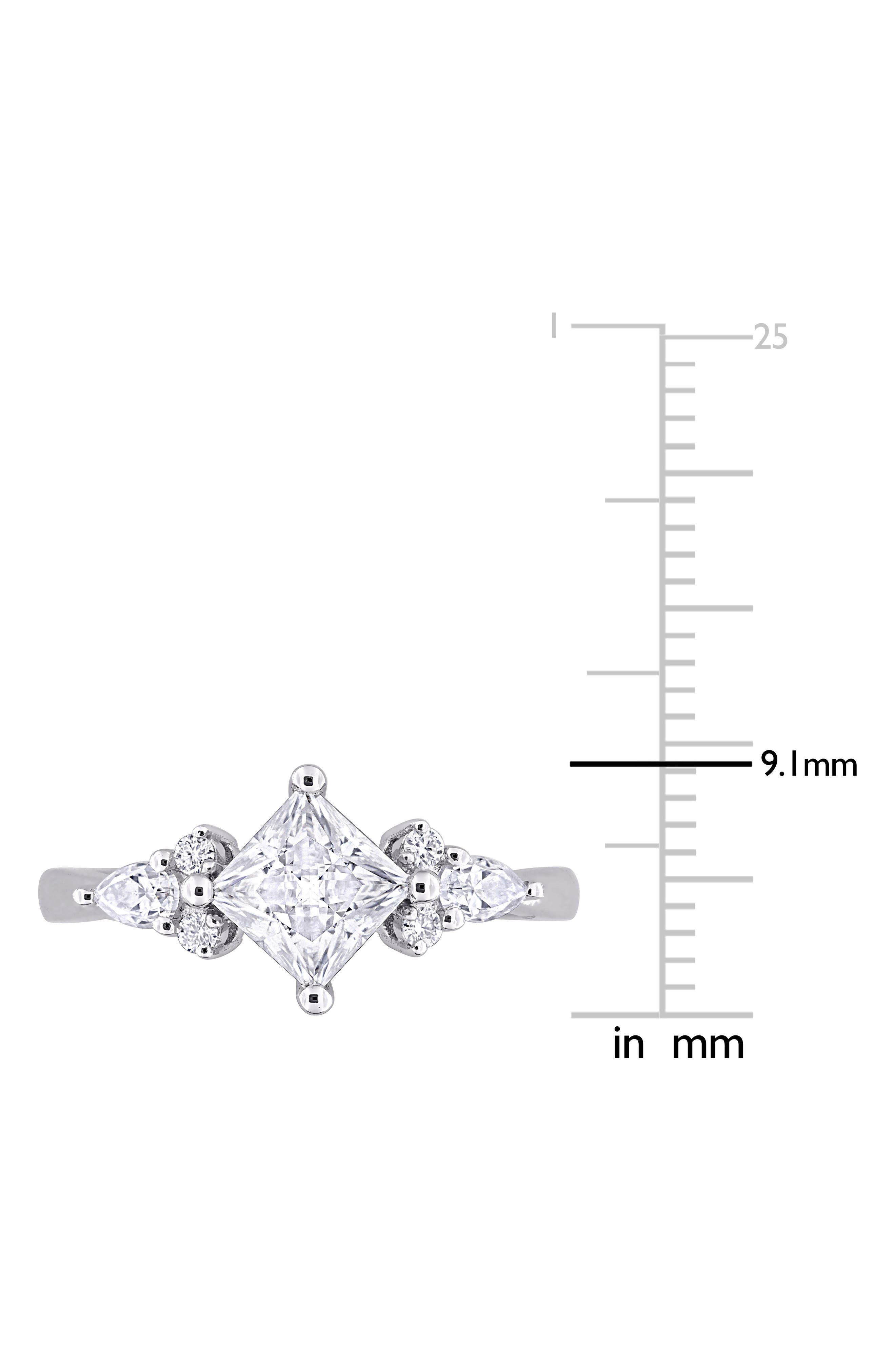 DELMAR Princess Cut Lab-Created Moissanite Ring (Women) | Nordstromrack