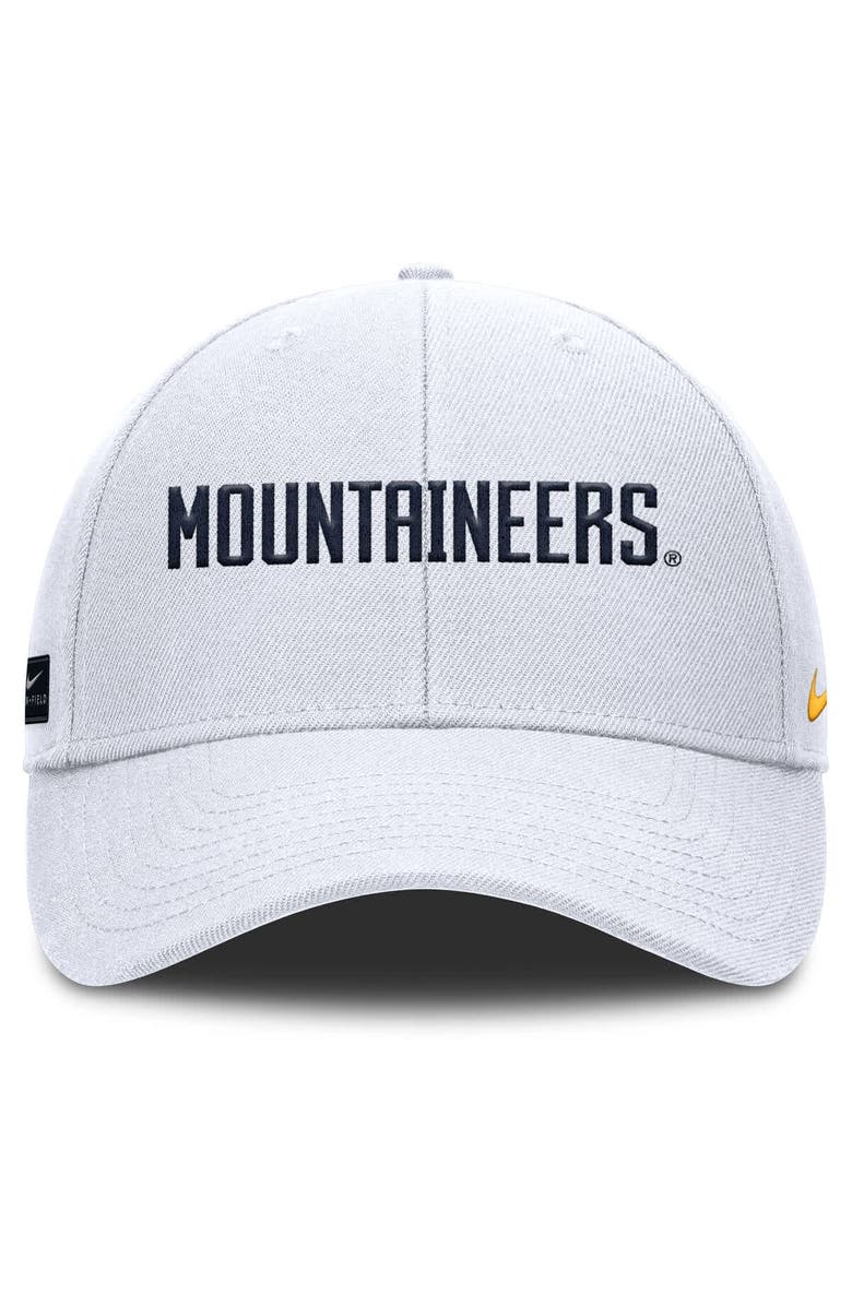 Nike Men's Nike White West Virginia Mountaineers 2025 On-Field Rise Performance Adjustable Hat, Alternate, color, White