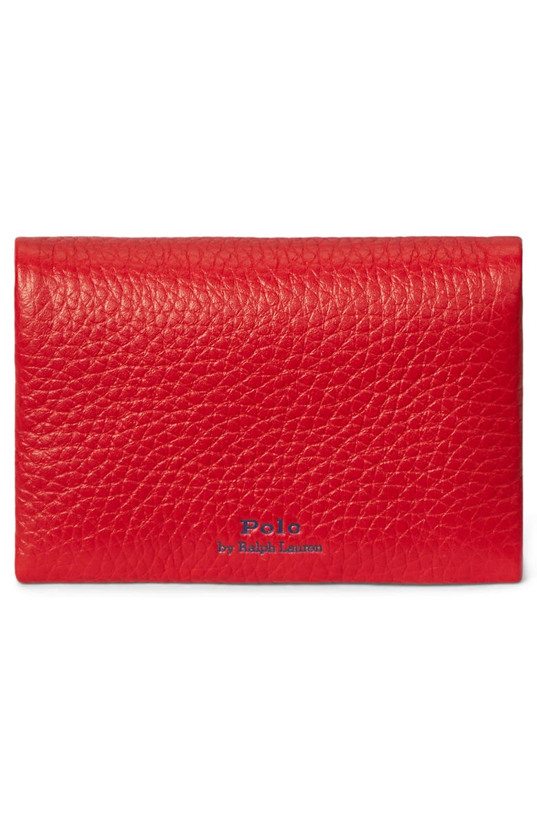 Polo Ralph Lauren Polo Play Leather Card Case, Alternate, color, Cherry