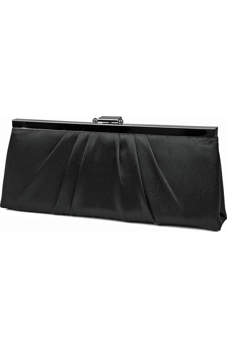 Jessica McClintock Pleated Satin Clutch, Alternate, color,