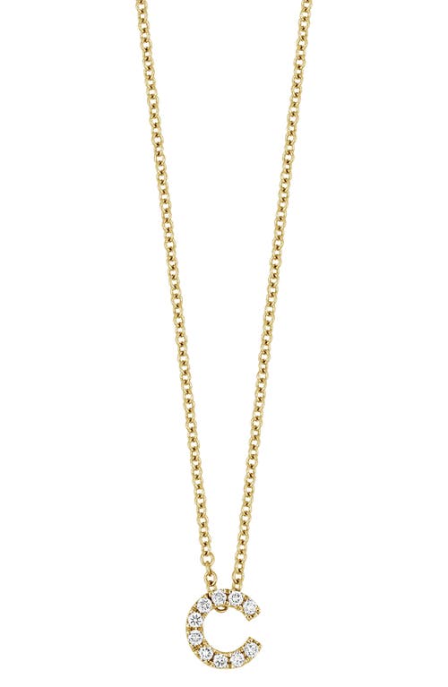 Bony Levy 18k Gold Pavé Diamond Initial Pendant Necklace In 18k Yellow Gold - C
